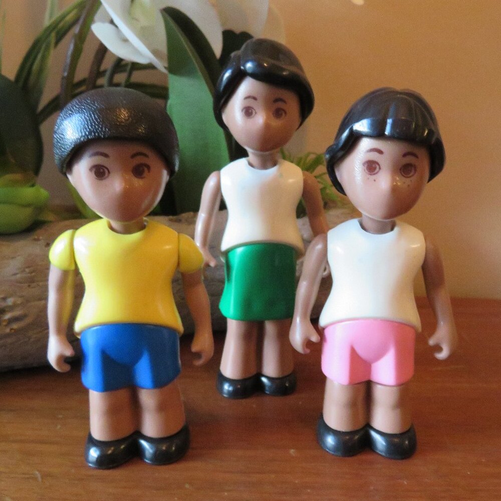 Little Tikes Dollhouse Figures African American Family of 3